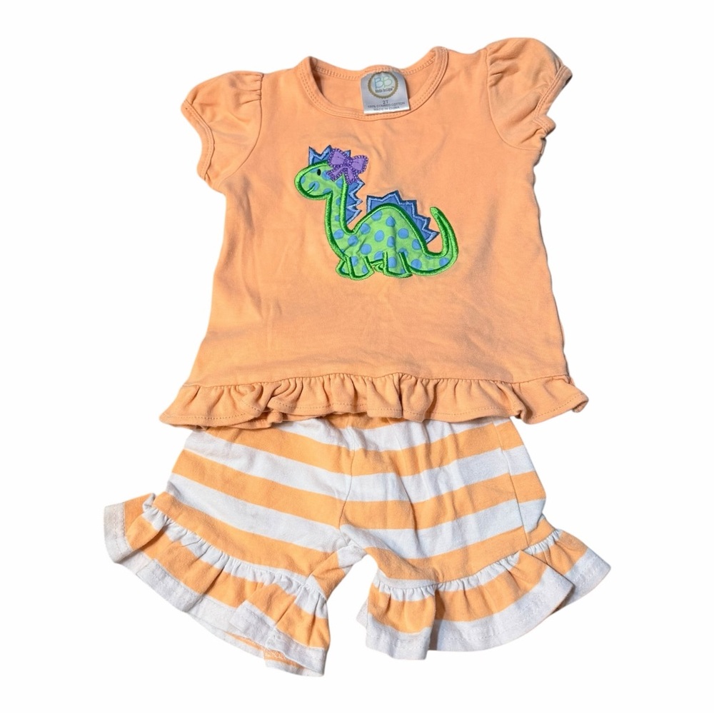 Orange Dinosaur Toddler Outfit